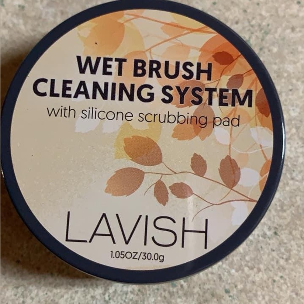 New! Lavish Wet Brush Cleaning system with silicone scrubbing pad
